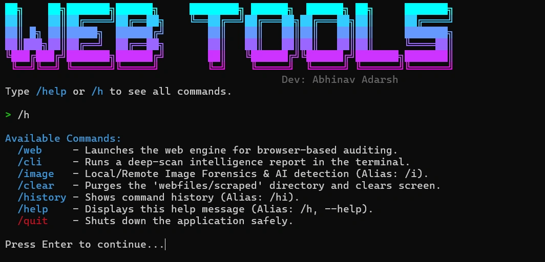WebTools CLI project cover